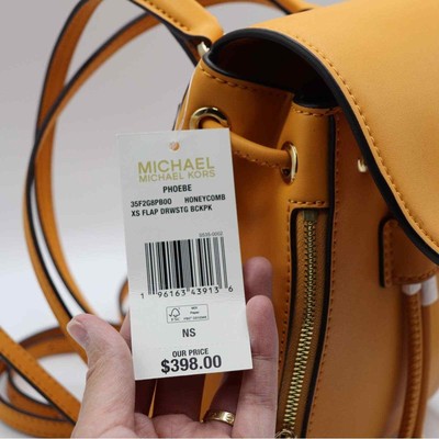 NWT Michael Kors Phoebe XS Flap Backpack - honeycomb color 