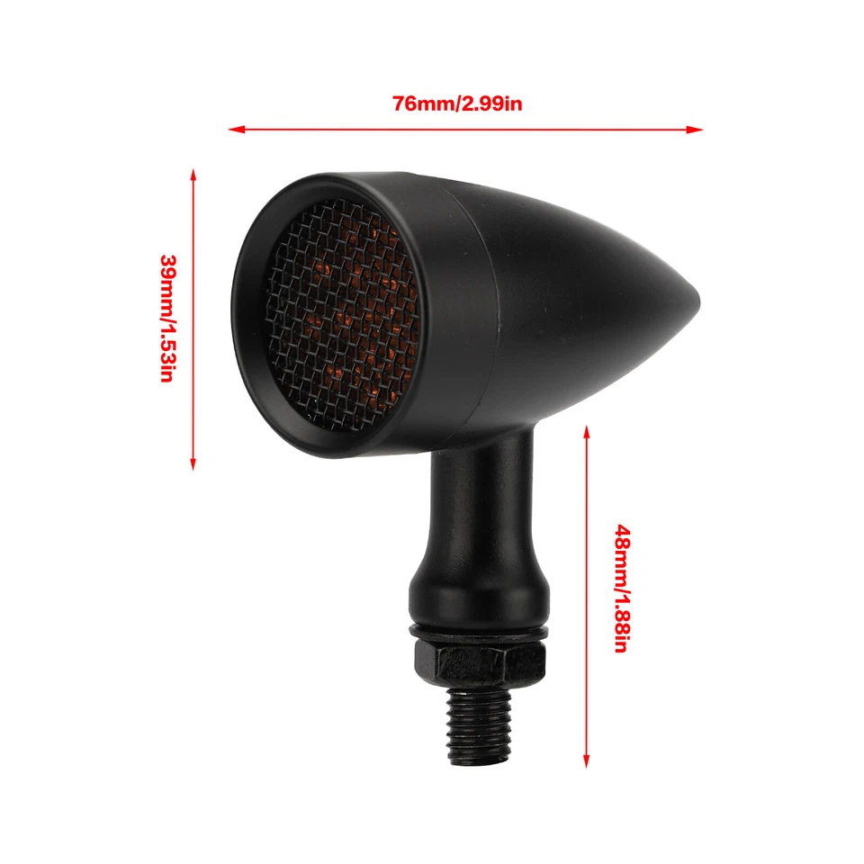 Luz trasera de señal de giro LED de freno de bala para motocicleta CNC para Harley Bobber Foto 3 de 4