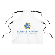 Scuba Starfish Apron, Fun Cooking Gift, Chef's Apron, Beach Lover [...]