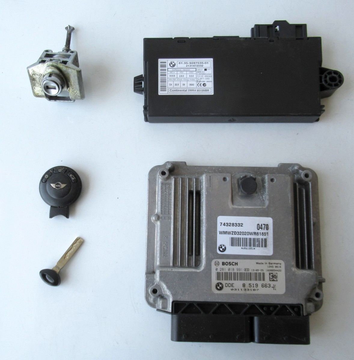 Genuine MINI ECU + Lockset for R60 Countryman Cooper D 2013 Manual