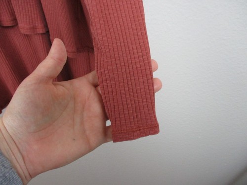 Lululemon Womens Top Medium Orange Pink Dare To Drape Thermal L/s High Low - Picture 8 of 19