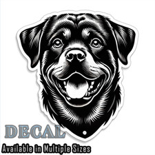 Rottweiler Dog Surprised Decal Sticker