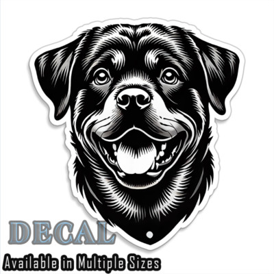 Rottweiler Dog Surprised Decal Sticker