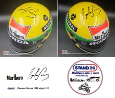 457a Decals pour / for casque casco helmet Senna 1988 signé signed 1:5