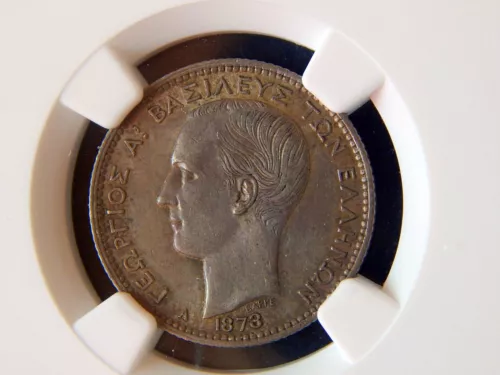 Greece 1873A Drachma NGC AU55 - Silver (Paris Mint)