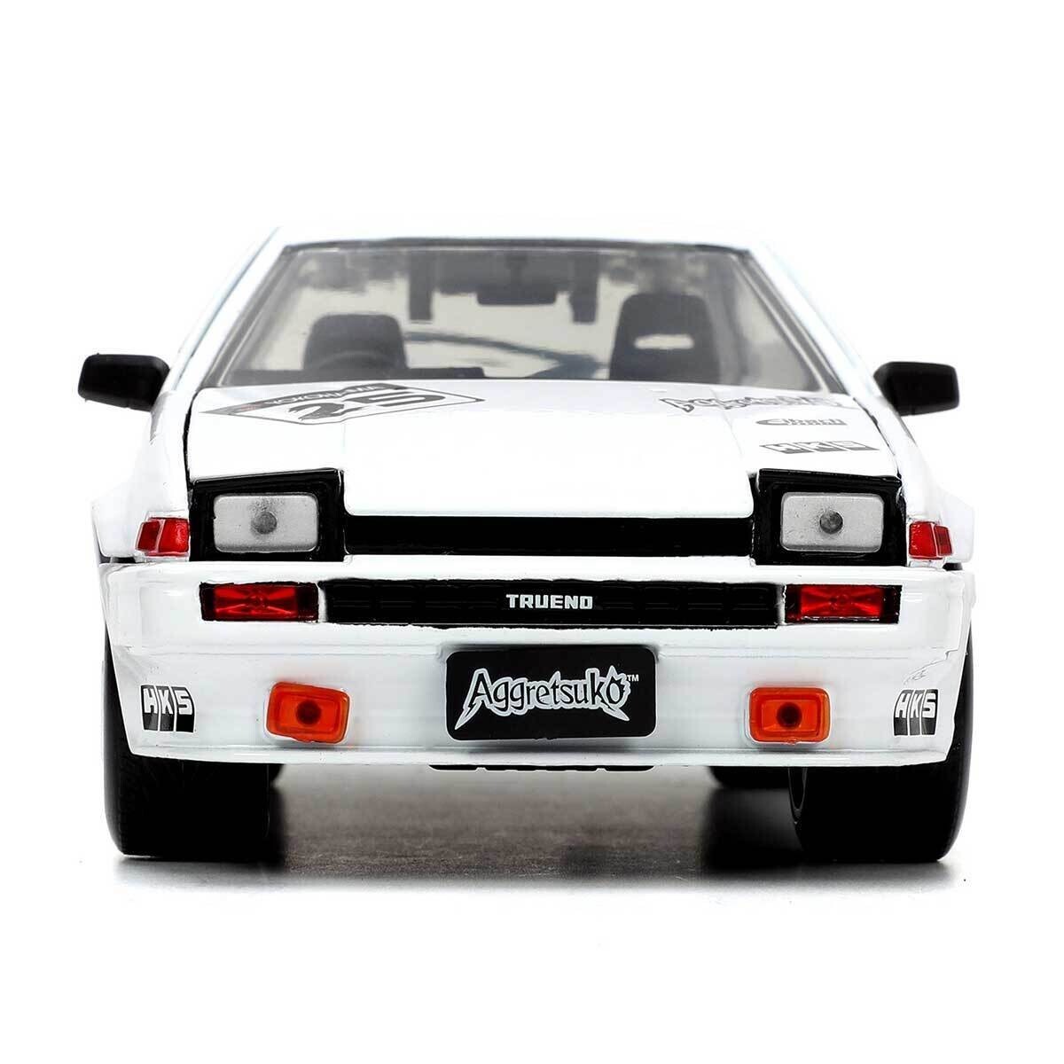 JADA TOYS,TOYOTA Trueno AE86 avec figurine AGGRETSUKO 1986, 1/24