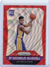 2015-16 Panini Prizm Red Wave Rookie #322 D'angelo Russell #015/350