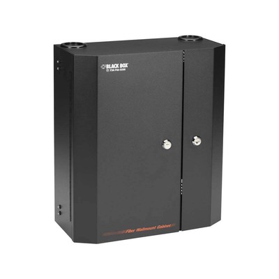 JPM403A-R2 - FIBER WALL CABINET 12 ADAPTER PANEL FRONT OPEN LOCKABLE BLACK