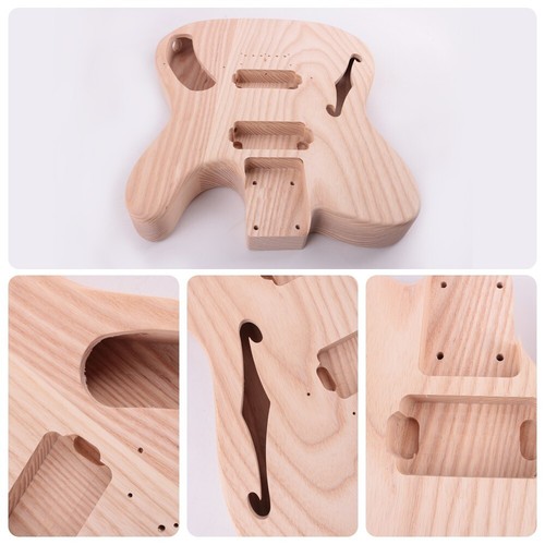 DIY Electric tl guitar kits ash body maple neck and fingerboard single F hole - Picture 4 of 6
