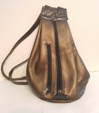 Maxx New York - Crossbody - Bronze Color Textured Leather - Never Worn