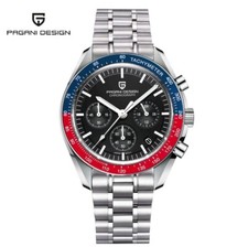 🔝 Pagani Design Pd1701 Moon Pepsi Movimento Seik0 Vk63 Crono Sub 100m Orologio 