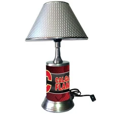 NHL Calgary Flames table lamp with shade, desk lamp