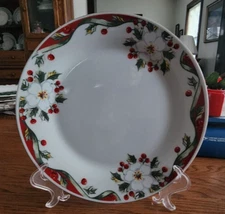 Winter Belle Dinner Plate (s) 9 1/2" Magnolia Gibson Porcelain White Gold RARE !