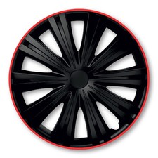 2 Stück Radblenden Radkappen Giga R 16 Zoll schwarz black rot red Radzierblende