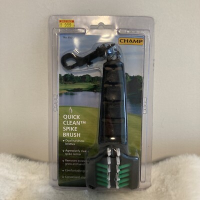 Champ Quick Clean Spike Brush Golf Cleaner Supplies Shoes Clubs GOLFING NEW
