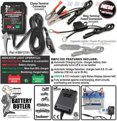 battery butler 12 volt tender storage trickle charge Olds Buick Harley  Davidson