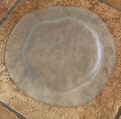 Vintage Frosted Glass Serving Platter. Hand Blown Glass - Picture 9 of 9