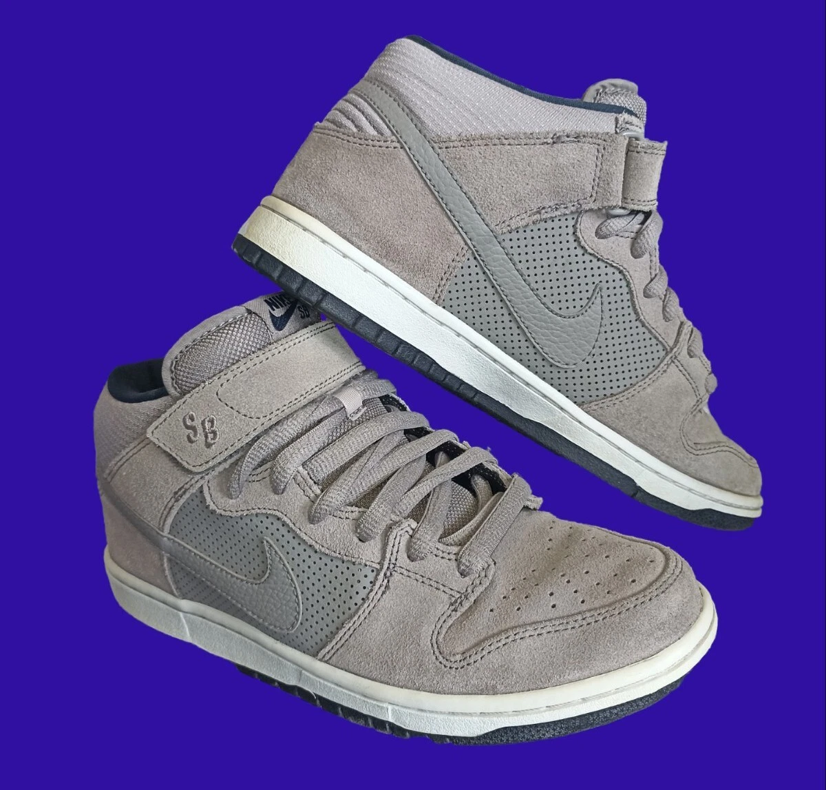 Nike SB Dunk Mid Pro SB Sport Grey 314383-050 Men's Size 8 Shoes