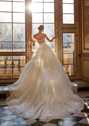 PRONOVIAS PRIVÈE | Romantic Princess Celestite | Size 6 Wedding Dress - Picture 2 of 9