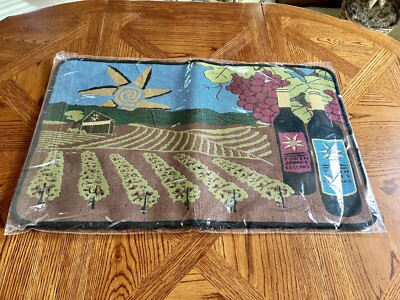 New TOBIN JAMES CELLARS Floor / Door / Wine Cellar Mat | Vineyard / Grapes Scene
