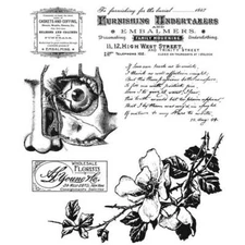 Tim Holtz Stampers Anonymous "DEARLY DEPARTED" Rubber Cling Stamp Set 2020