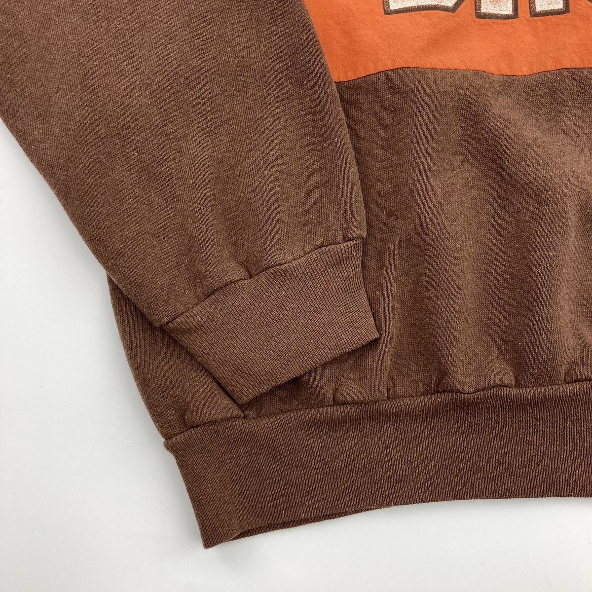Vintage Cleveland Browns Nutmeg Mills Crewneck Color Block