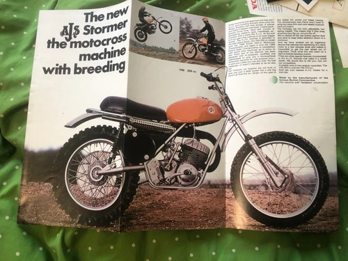 1970  AJS Stormer Y40 Y50  sales brochure  Printed in England VG codition
