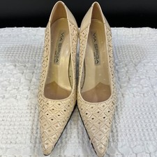 Via Spiga Women's Beige Leather Shoes/Heels Size 6M SKU 5134
