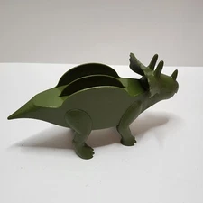 1 Tricerataco Triceratops Dinosaur Kids Funwares Plastic Dino Taco Holder Green