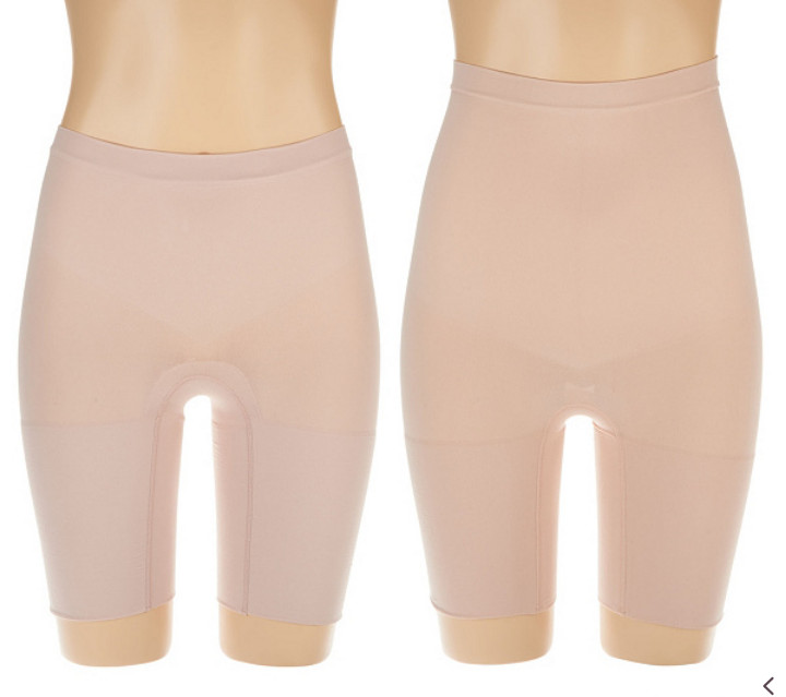 Облегающий короткий комплект из мягкой телесной ткани серии Spanx Power, большой