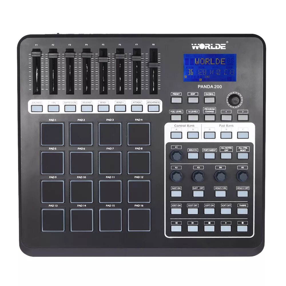 worlde Beat Music Maker DJ Piano USB MIDI Controller Drum Pads