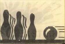 BOWLING - A Strike! 1950's Small VARI-VUE Lenticular Flicker 1 1/4 x 7/8 inch