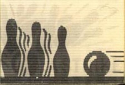 BOWLING - A Strike! 1950's Small VARI-VUE  Motion Animation Lenticular Flicker