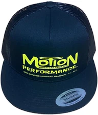 MOTION PERFORMANCE Super Car Club Inc. NY Flat Brim Trucker Hat Yellow & Black