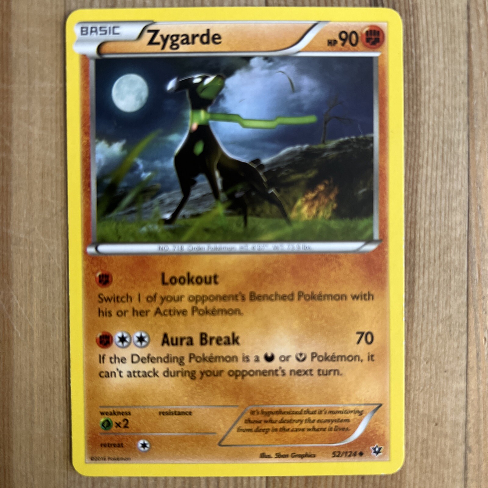 Zygarde 52/124 - NM XY Fates Collide - Pokemon TCG 2016 Uncommon Card