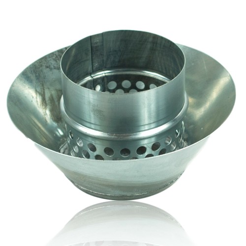 Zink Dunsthut Für 80 Mm Lüftungsrohr – Mit Tiefgezogener Haube Gegen Regenwasser