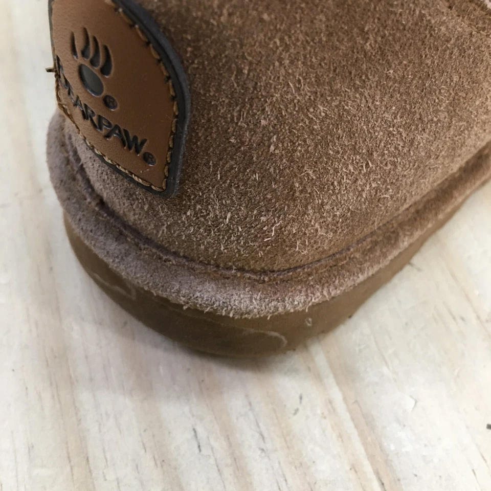 Bearpaw Boots Womens 8 Emma Short Mid Calf Winter Snow Casual Brown Suede Fur - Image 4 of 4