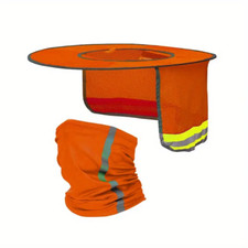Orange Hard Hat Sunshield and Neck Gaiter Kit