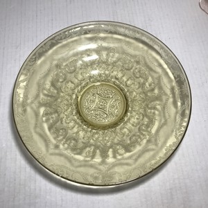 Federal-11-inch-Console-Bowl-Amber-Madrid-Pattern-Depression-Glass-Vintage