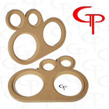 GP Flush Mount Dual 6.5"  Dual Super Tweeter Door Pod Baffle Speaker Rings pair