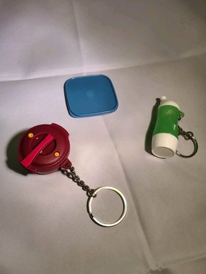 Lot of 3 Vintage Tupperware Magnet Keychain Gadget Miniatures EXCELLENT