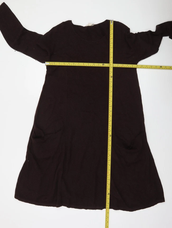 Seasalt Cornwall Womens Brown Cotton Wool Long Sleeve Tunic Jumper Size 12 - Image 2 of 4