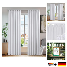 Deconovo Verdunkelungsvorhang 175x140 cm Silber Grau 2