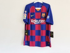 2019-2020 Barcelona Laliga Home Player Issue Authentic Shirt Messi