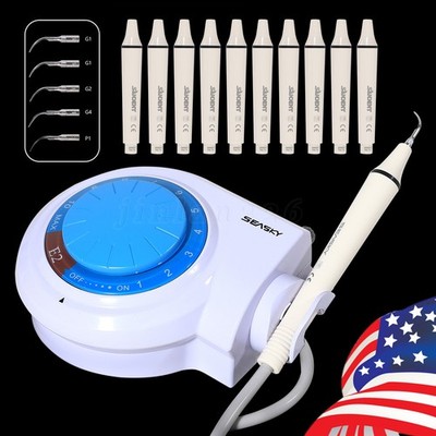 SEASKY Dental Ultrasonic Piezo Scaler w/5*Tips fit EMS Cavitron / 1-10 Handpiece