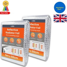 2 Pack Radiator Foil 5m x 60cm - Eco-Friendly Heat Reflector for Energy Savings