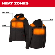 Milwaukee 205B-21S M12  Heated AXIS  Hooded Jacket Kit Black SMALL NEW  