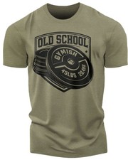 147. Old School Funny Motivational Workout Gym T-Shirt for Men