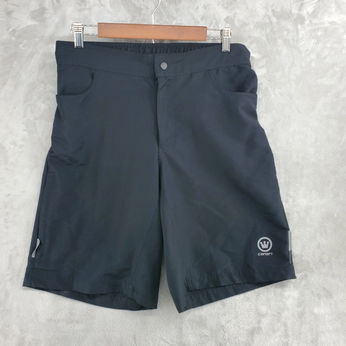 Short homme Canari M Cycle rembourré noir extensible EUC B6