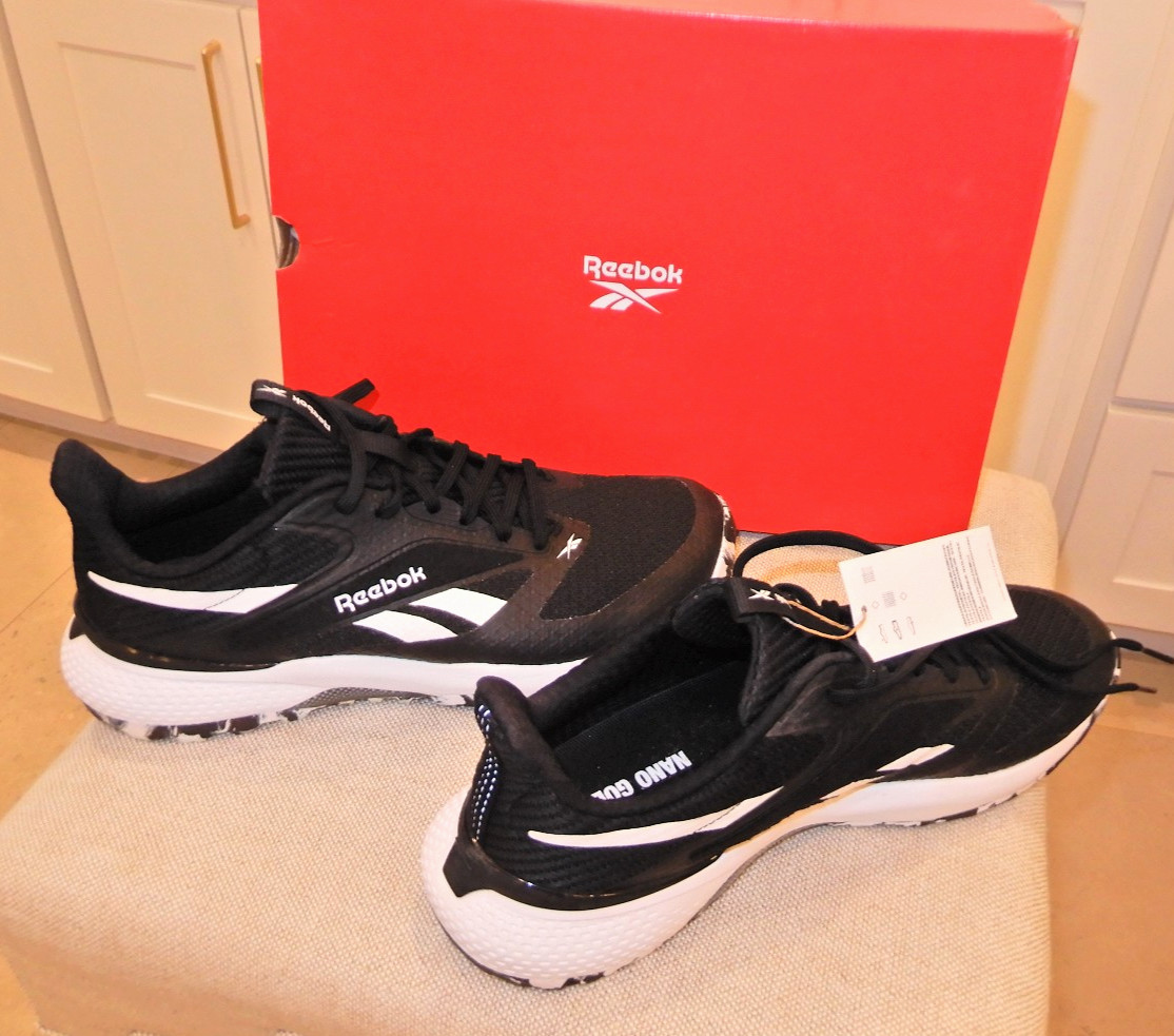 REEBOK NANO GOLF X1 MENS GOLF SHOES SIZE 10 BLACK/WHITE WITH BOX Model 100210231 thumbnail 5